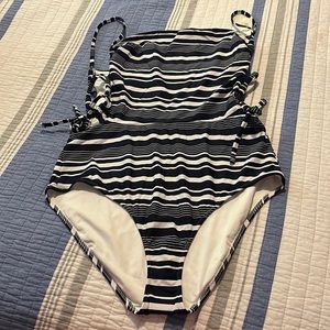 Aerie xl one piece stripped swimsuit. Beautiful. Lace up the sides. With tags